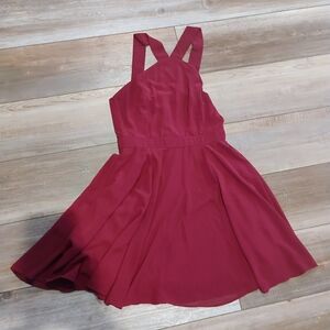 Lulu's Deep Red Dress